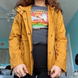 yellow utility jacket